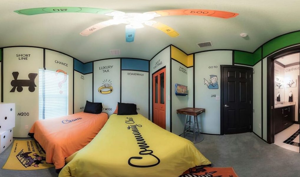 Coolest Airbnbs Monopoly Themed Room