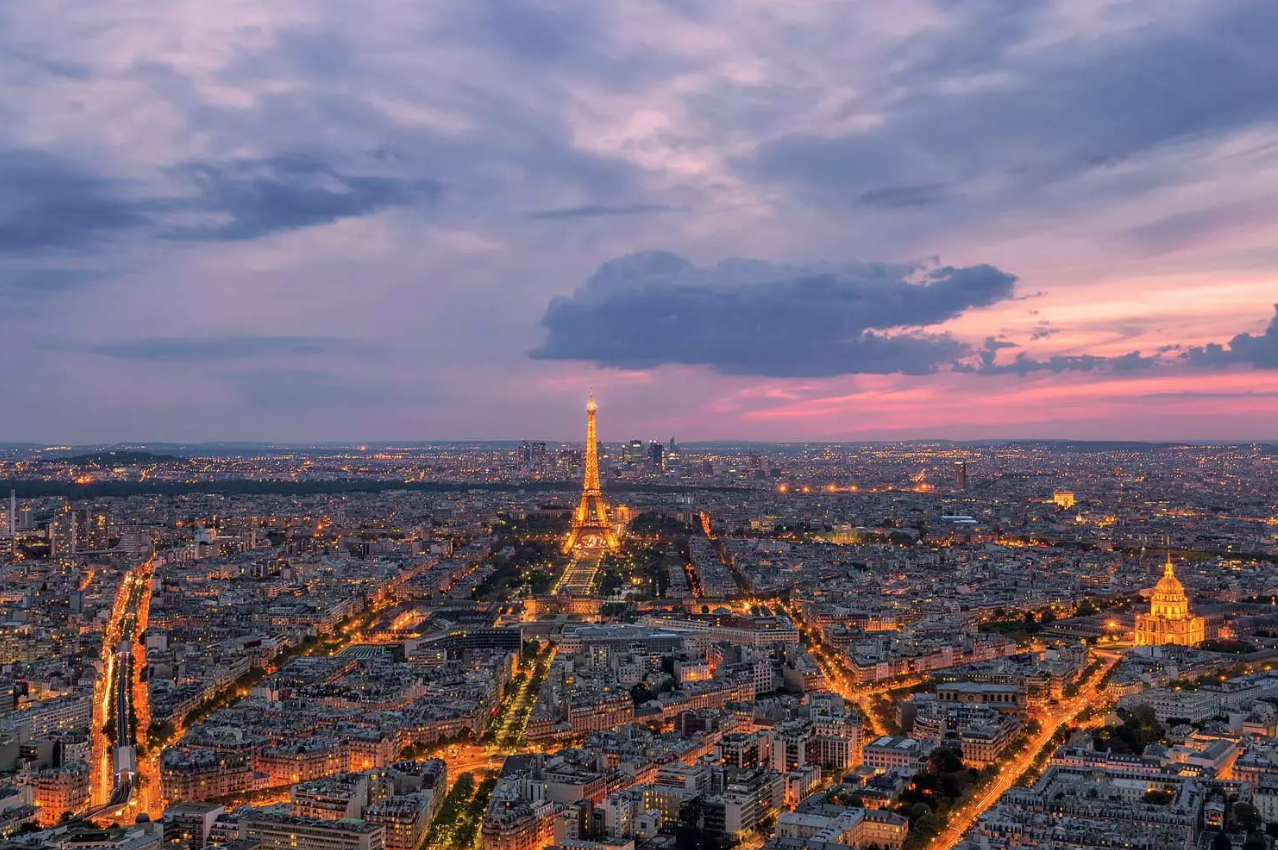 Paris sunset travel photograph