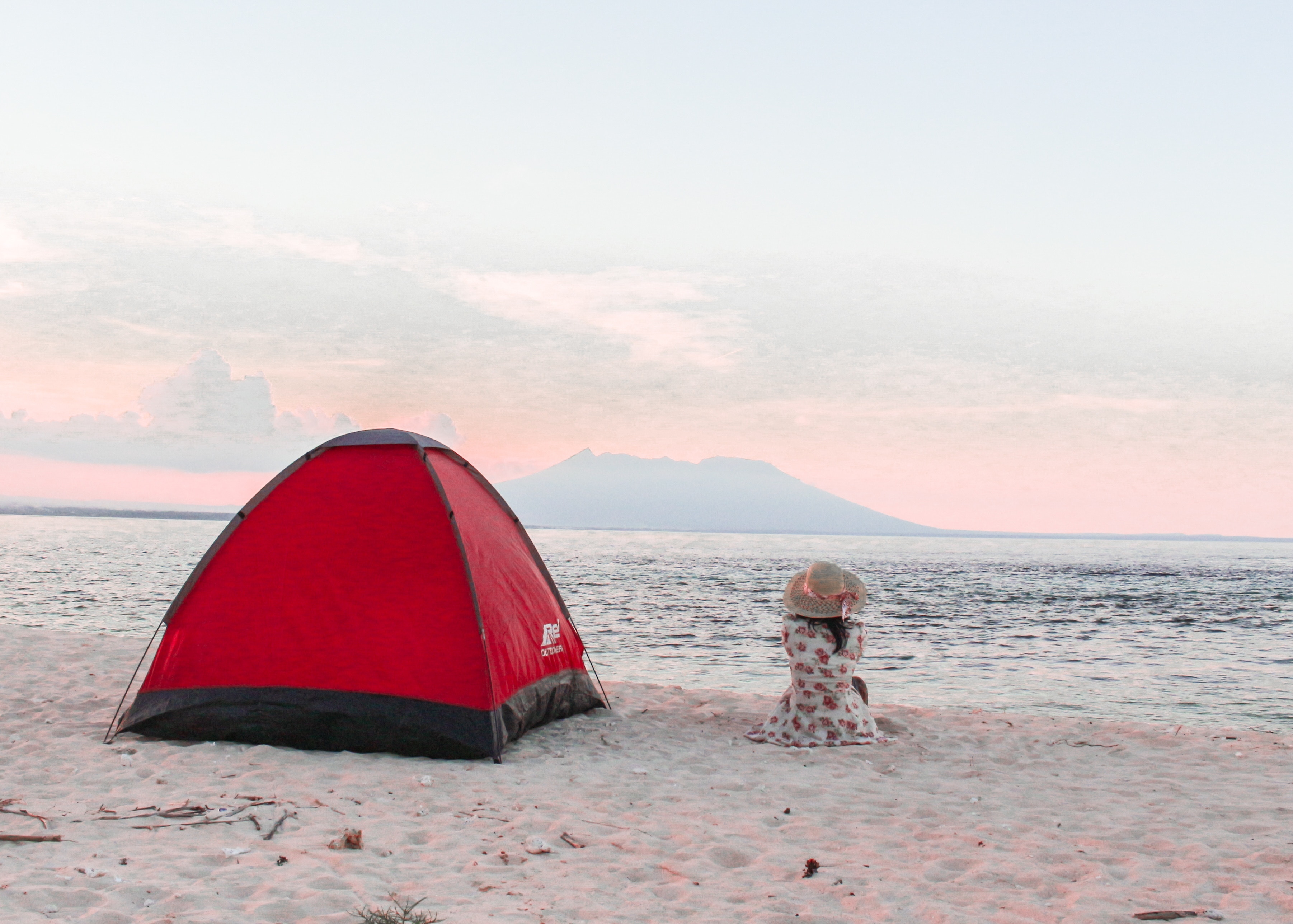 beach camping rent tent