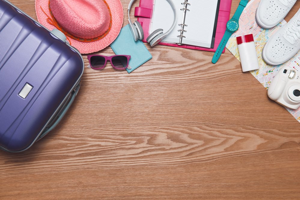 Vacations concept. Holiday suitcase. Ready for travel. Vacations concept. Holiday suitcase. Ready for travel.