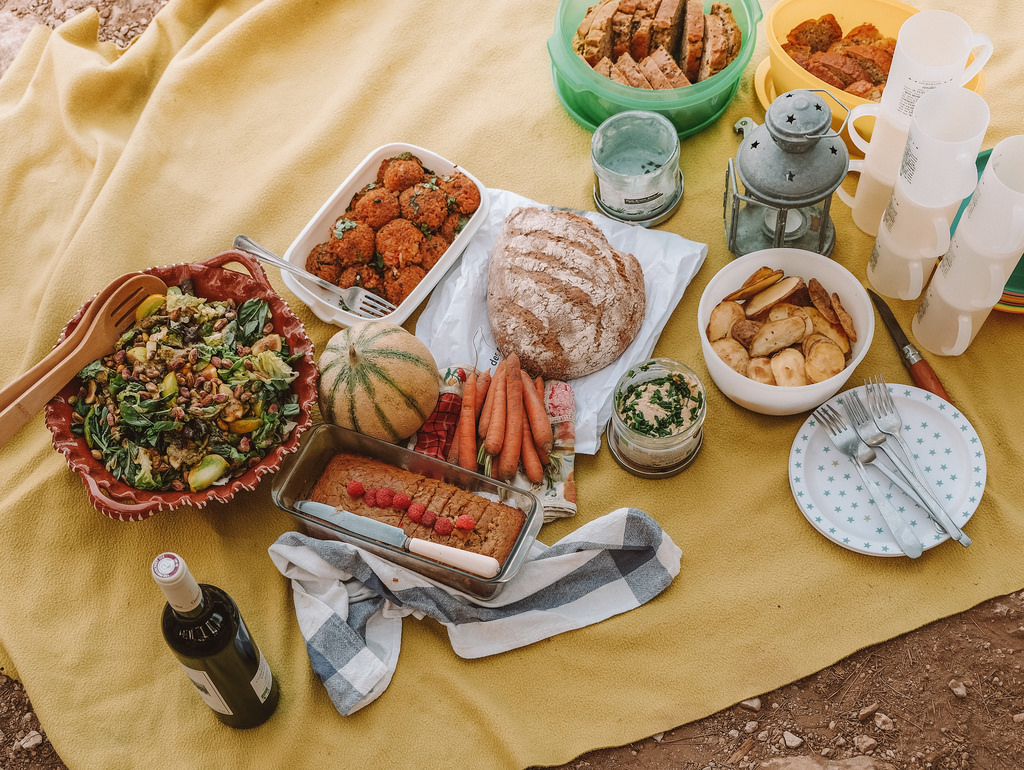 beautiful picnic food