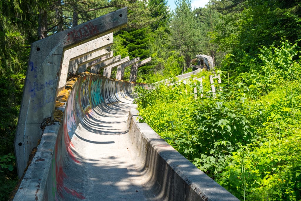 abandoned places 1984 winter olympics bobsleigh track, sarajevo abandoned places 1984 winter olympics bobsleigh track, sarajevo
