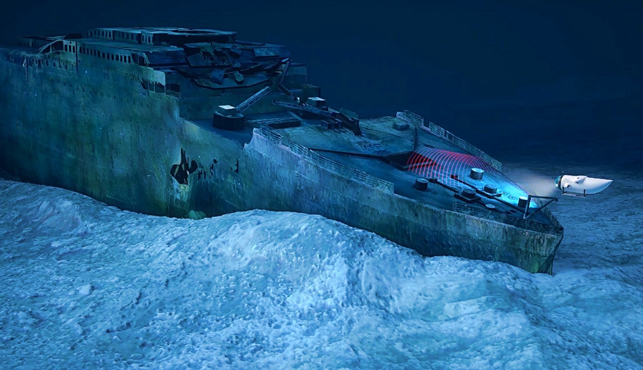 Titanic At Bottom Of Sea