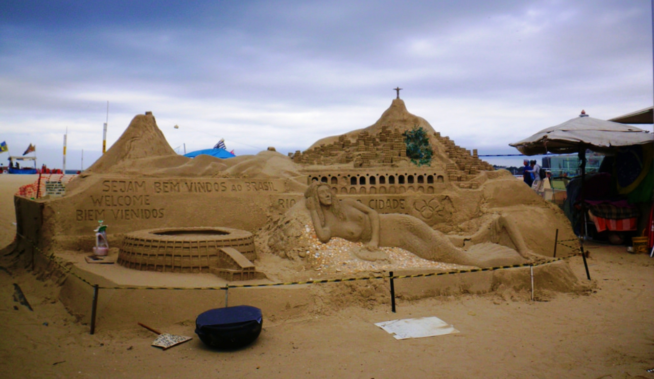 Viva Brazil among sandcastles