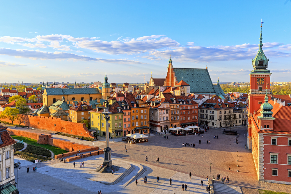 downtown warsaw poland