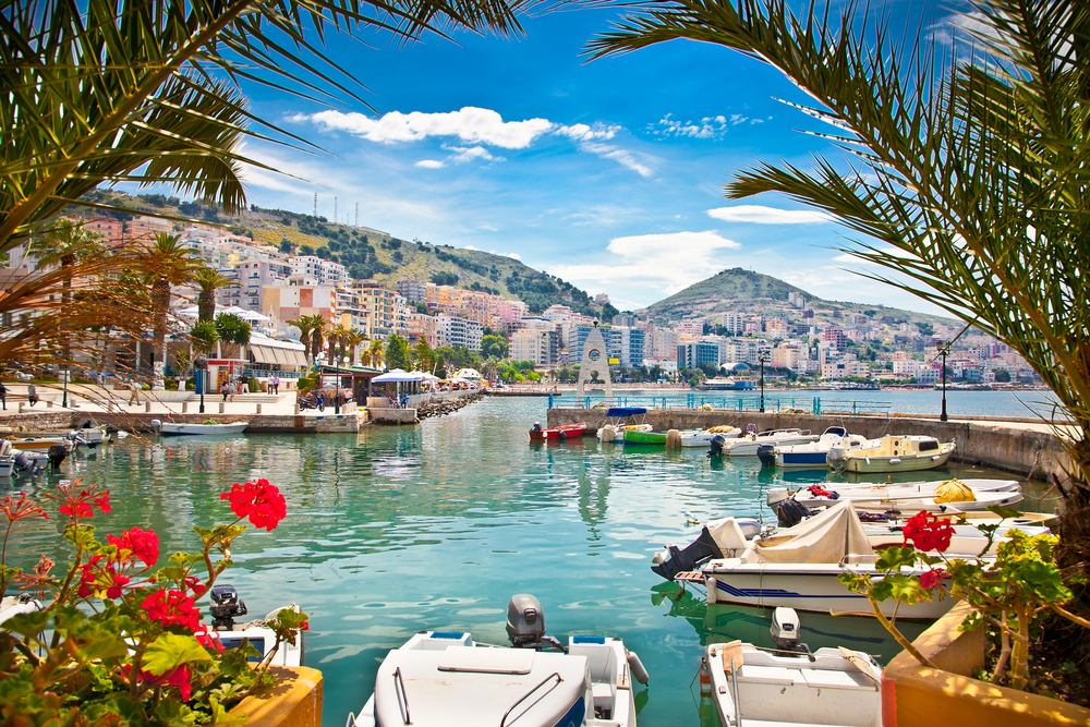 view of albania from sea