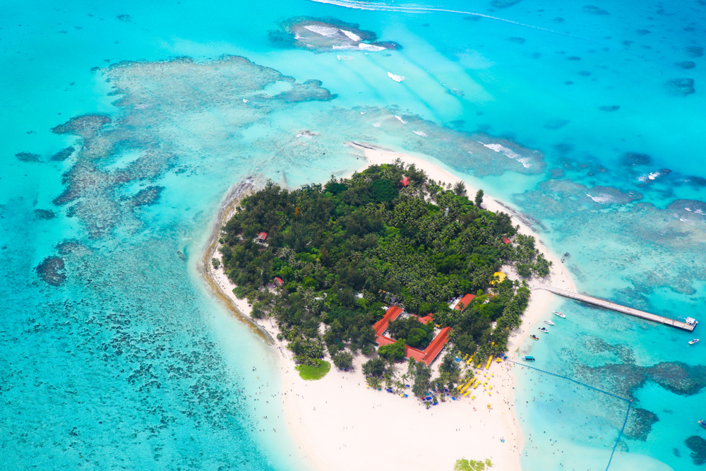 U.S. Saipan travel vacation drone overshoot warship island scenery