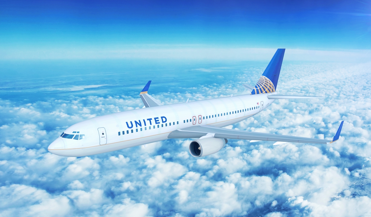 United Airlines Plane In The Air