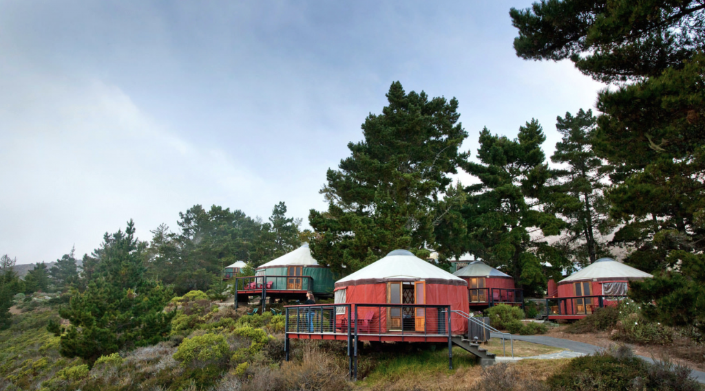 Image of a luxury glamping in a beautiful natural location.