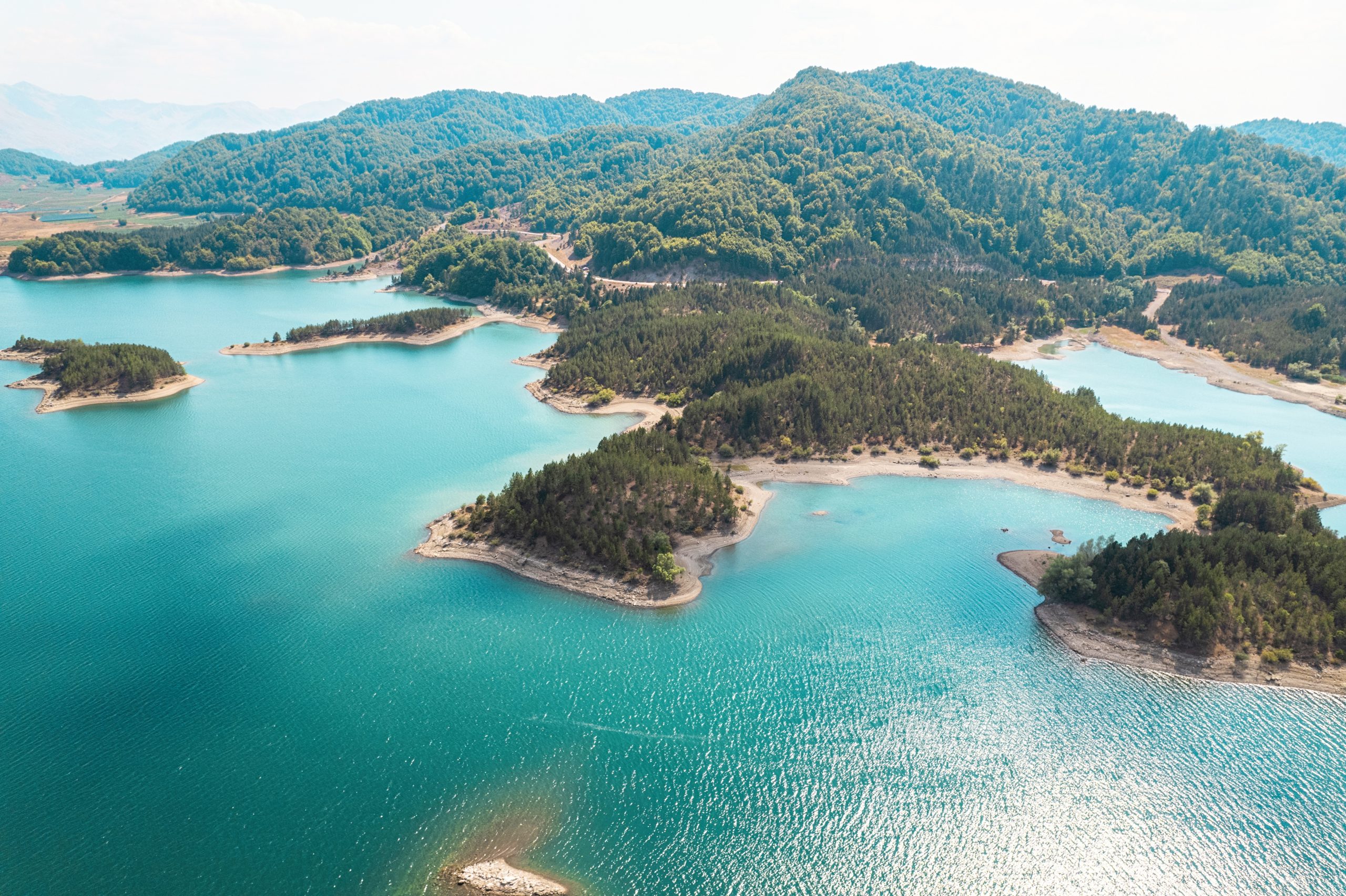 Breathtaking Drone Footage of "Blue Lake" in Greece