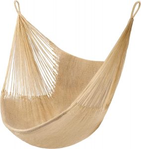 Yellow Leaf Luxe Handwoven Hammock Chair