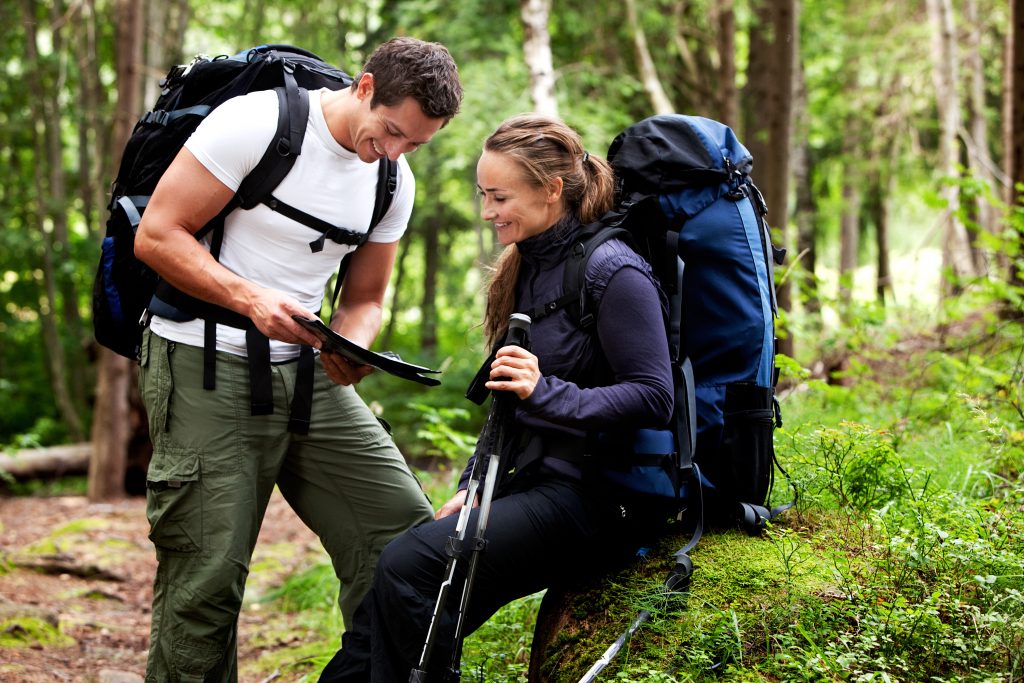 Happy Back Packing Couple