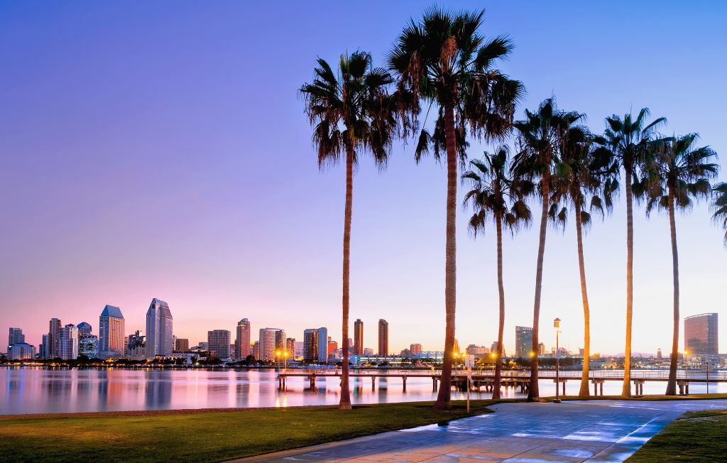 Colorful,Sunrise,On,Coronado,Island.,San,Diego,,California,Usa.