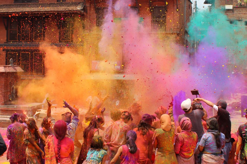 Holi,Celebration,In,Nepal,Or,India