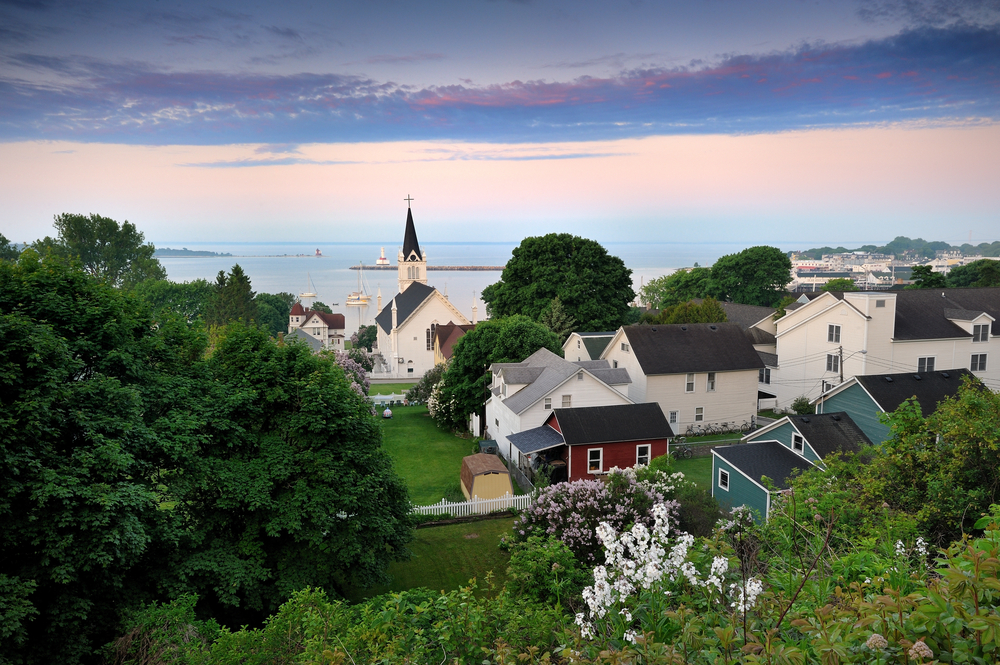 "harbor,View,Sunrise",Mackinac,Island,,,Michigan