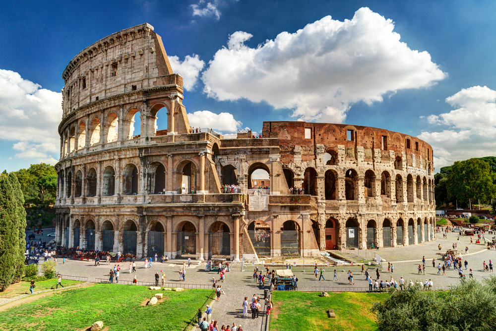 Colosseum,In,Rome,,Italy.,Ancient,Roman,Colosseum,Is,One,Of