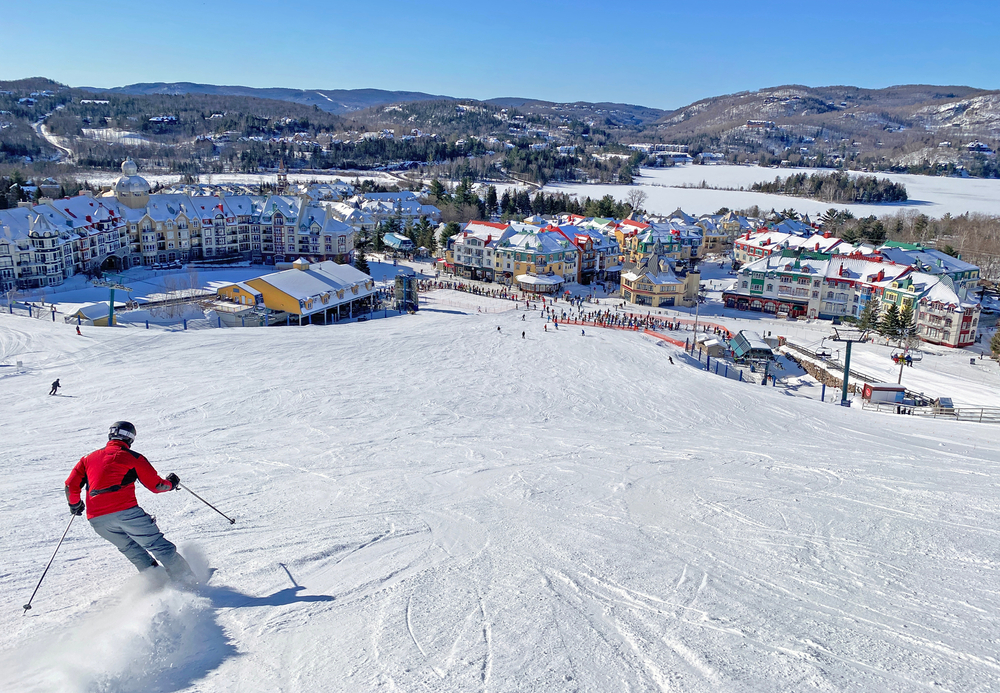 Mont,And,Lake,Tremblant,Village,Resort,In,Winter,,Quebec,,Canada