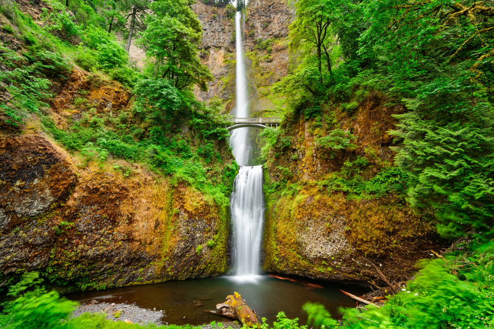 Multnomah,Falls,,Oregon,,Usa,Located,In,The,Columbia,River,Gorge.