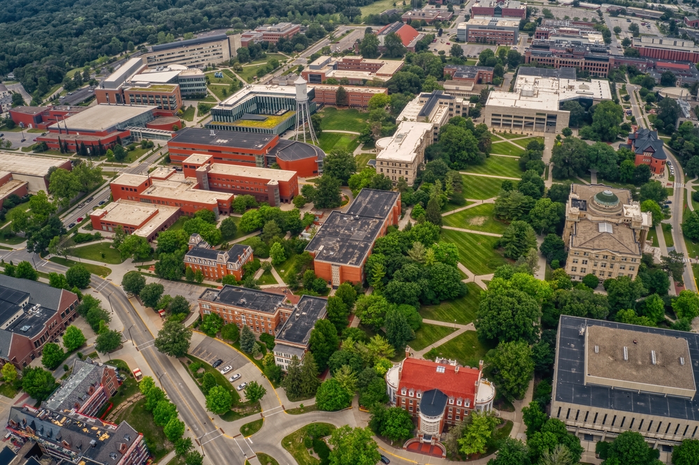 Aerial,View,Of,A,Large,Public,University,In,Ames,,Iowa