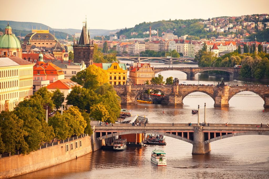 Beautiful,View,To,Vltava,And,Bridges,In,Prague,,Czech,Republic