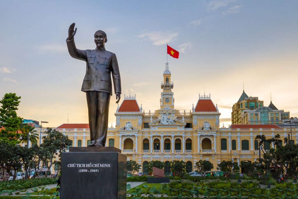 Ho,Chi,Minh,Statue,In,Front,Of,City,Hall,Saigon,